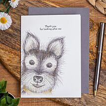 'Thank You For Looking After Me' Dog Card