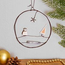 Christmas ‘Let It Snow’ Hanging Metal Wreath