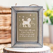 Meadow Friends Lamb Wooden Sign