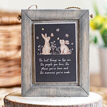 Meadow Friends Rabbits Wooden Sign