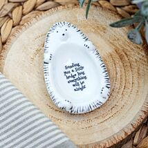‘Sending You A Hedge Hug’ Hedgehog Flat Dish