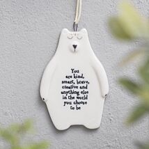 ‘You Are Kind, Smart, Brave’ Hanging Bear Decoration