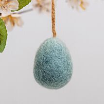 Small Plain Felt Blue Hanging Easter Egg
