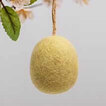 Plain Felt Yellow Hanging Easter Egg