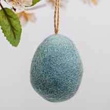 Plain Felt Blue Hanging Easter Egg