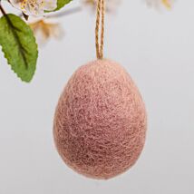 Plain Felt Pink Hanging Easter Egg