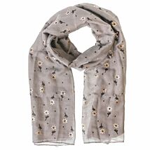Ditsy Floral Grey Boxed Scarf