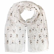 Ditsy Floral White Boxed Scarf