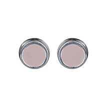Putty Round Silver Stud Earrings