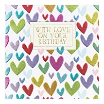 Hey Fresco ‘Scatter Hearts’ Birthday Card