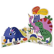 Dinosaurs Fold-Out Birthday Card