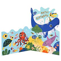 Whale Fold-Out Birthday Card