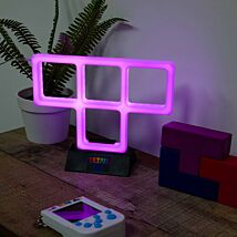 Tetris T-Tetrimino Purple Neon Light