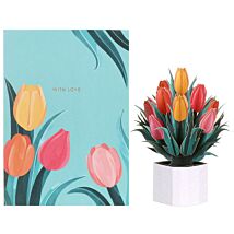 Mini Flora ‘Assorted Tulips’ Bouquet Card