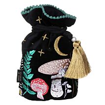 Forage Black Tie Top Make Up Pouch Bag