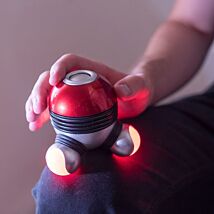 Vibrating Body Massager with LED Lights RED