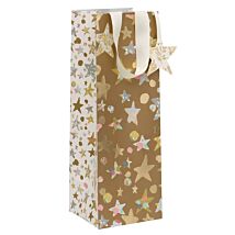 Stephanie Dyment Golden Stars Extra Large Bottle Gift Bag