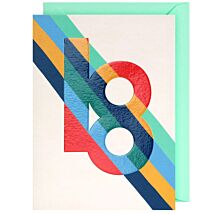 Good Vibes Stripes 18th Birthday Card