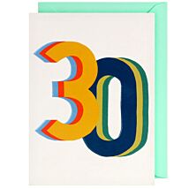 Good Vibes Block 30th Birthday Card