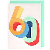Good Vibes Block 60th Birthday Card