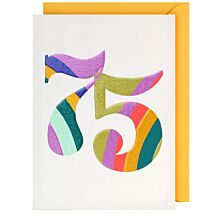 Good Vibes Multi 75th Birthday Card