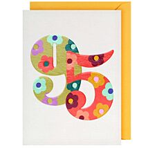 Good Vibes Floral 95th Birthday Card