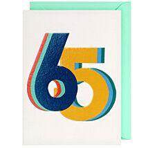Good Vibes Block 65th Birthday Card