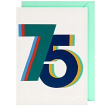 Good Vibes Block 75th Birthday Card