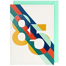 Good Vibes Stripes 85th Birthday Card