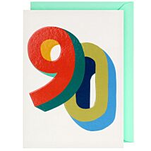 Good Vibes Block 90th Birthday Card
