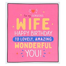Amazing Wonderful Wife Birthday Card