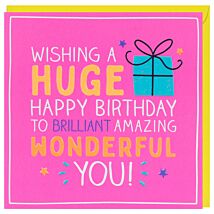 Amazing Wonderful You Birthday Card