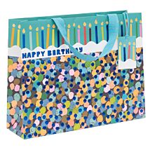 Paper Salad Sapphire Spots Landscape Large Gift Bag