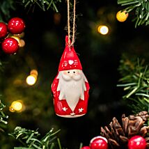 Santa With Stars Tree Decoration