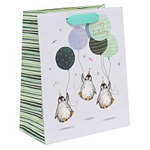 Birthday Penguins Large Gift Bag
