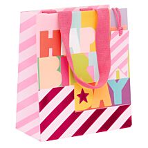Paper Salad Fluorescent Fuchsia Medium Gift Bag