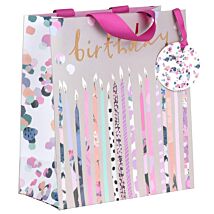 Stephanie Dyment Birthday Candles Medium Gift Bag