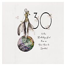 Glamarama 30 Luxury Birthday Card