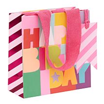 Paper Salad Fluorescent Fuchsia Small Gift Bag