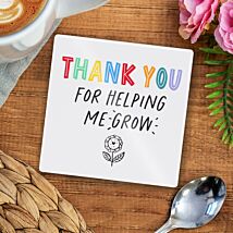 Hullabaloo ‘Thank You for Helping Me Grow’ Ceramic Coaster