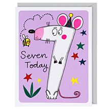 Hey! Mouse 7th Birthday Card