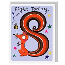 Hey! Squirrel 8th Birthday Card