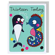 Hey! Whale 13th Birthday Card