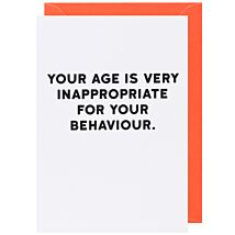 Holy Flaps ‘Behaviour’ Greetings Card