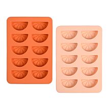 Dotty Peach/Orange Citrus Wedge Ice Trays