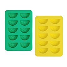 Dotty Green/Yellow Citrus Wedge Ice Trays