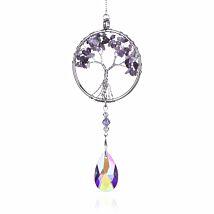Amethyst Tree Of Life Suncatcher