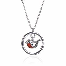 Silver Plated Robins Appear Necklace