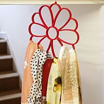 Pink Flower Scarf Holder