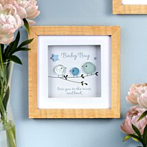 ‘Baby Boy’ Pebble Plaque